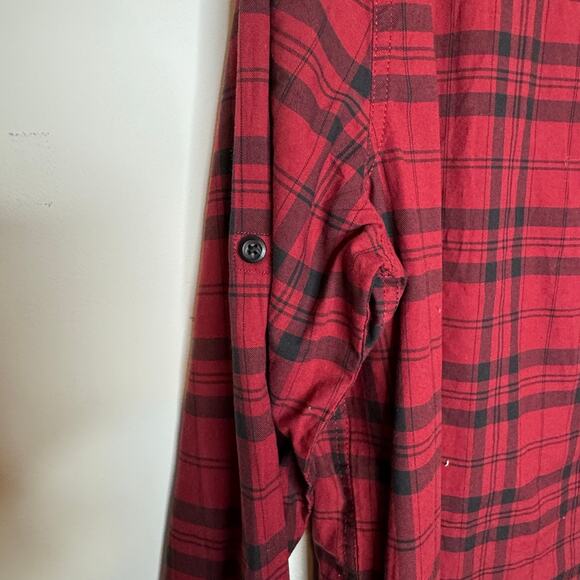 Alesbury Long Sleeve Button Up  Shirt Red Plaid Cotton Men’s Medium NWT - Picture 7 of 10